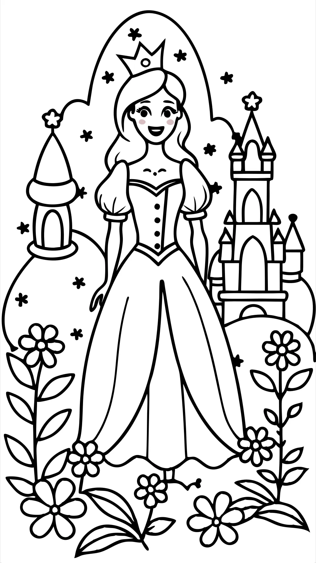 coloriages sans princesse Disney